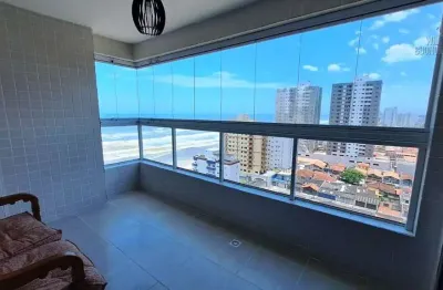 Belíssimo apartamento 2 quartos e vista mar  na praia em mongaguá!