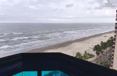 Apartamento 3 quartos, 1 suíte,  frente mar, caiçara - praia grande/sp