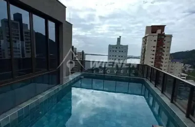 Cobertura c/ piscina, vista mar, 3 suítes,  2 vags, fazenda, itajaí - sc
