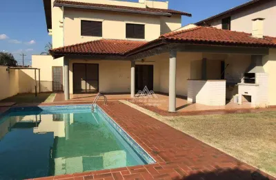 Sobrado com 5 dormitórios, 350 m² - venda por r$ 2.000.000,00 ou aluguel por r$ 8.053,95/mês - condomínio santa helena - ribeirão preto/sp
