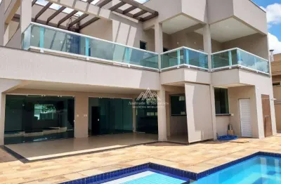Sobrado com 4 dormitórios, 650 m² - venda por r$ 4.000.000,00 ou aluguel por r$ 20.260,00/mês - condomínio guaporé - ribeirão preto/sp