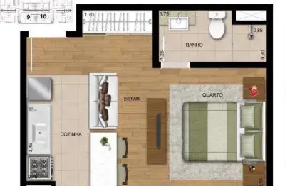 Apartamento com 1 quarto à venda na rua do tramway, 84, tucuruvi, são paulo, 26 m2 por r$ 220.000