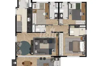 Apartamento com 3 quartos à venda na rua vicente romano, 168, parque da mooca, são paulo, 116 m2 por r$ 1.850.000