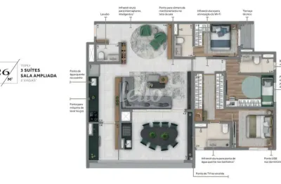 Apartamento com 3 quartos à venda na rua são nicásio, 136, alto da mooca, são paulo, 126 m2 por r$ 1.700.000