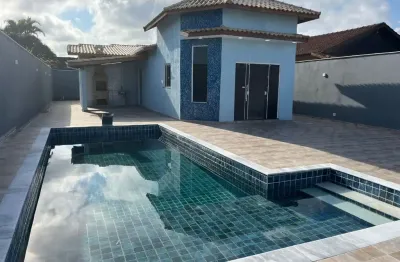 Casa nova com piscina, área de 420m² - cibratel ii - itanhaém/sp