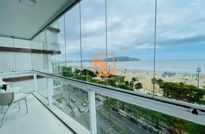 Apartamento frente mar reformado em santos com 03 dormitórios no gonzaga