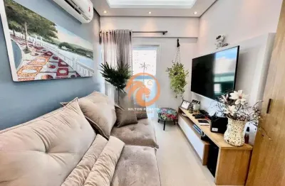 Apartamento á venda com 01 dormitório e lazer em santos-sp
