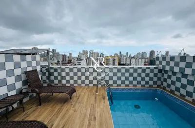 Cobertura duplex com 4 quartos à venda, 236m² - campo grande - santos