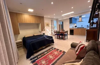 Sala living reformado e semi-mobiliado na praia da aparecida em santos-sp