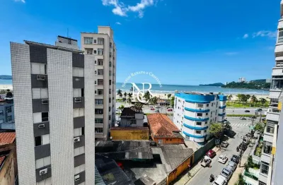 Apartamento á venda em são vicente com vista mar, 01 dormitório e 2 banheiros