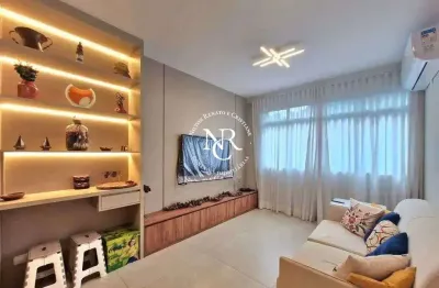 Apartamento em santos, 2 quartos e vaga de garagem á venda, r$ 750.000