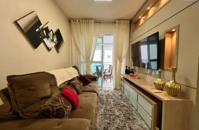 Apartamento mobiliado com 2 suítes e vista mar no josé menino em santos-sp