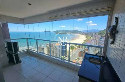 Apartamento á venda em Santos, SP com 02 quartos e vista para o mar