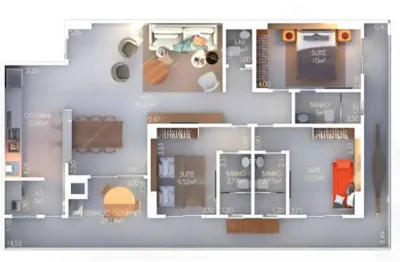 Apartamento com 3 quartos à venda na Rua Tupi, 248, Tupi, Praia Grande