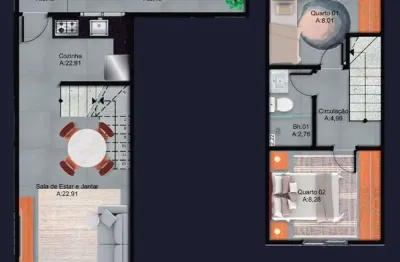 Casa com 2 quartos à venda na Rua Sertanista Gilberto Pinto Francisco Costa, 476, Tupi, Praia Grande