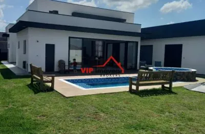 Excelente casa térrea de alto padrão no condomínio terras caxambu com 340m²
