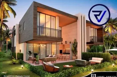 Casa em condomínio fechado com 5 quartos à venda na um, enseada praia s/n curralinho, 1, curralinho, aquiraz, 266 m2 por r$ 2.974.564