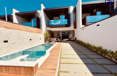 Casa em condomínio fechado com 4 quartos à venda na francisco ferreira da silva, 544, timbu, eusébio, 144 m2 por r$ 769.900