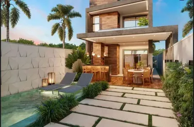 Casa em condomínio fechado com 3 quartos à venda na honório abreu, 10, olho d'água, eusébio, 111 m2 por r$ 599.900