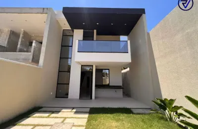 Casa em condomínio fechado com 4 quartos à venda na josé amora sá, 300, coité, eusébio, 138 m2 por r$ 750.000