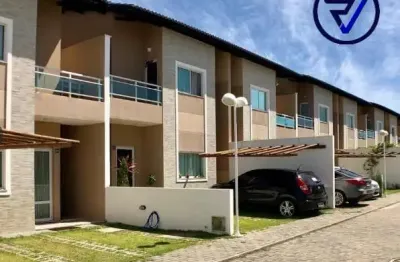 Casa em condomínio fechado com 3 quartos à venda na rua santa cecília, 2700, guaribas, eusébio, 103 m2 por r$ 545.000