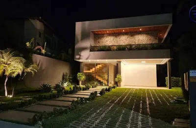 Casa em condomínio fechado com 5 quartos à venda na avenida litorânea, 2040, cararu, eusébio, 570 m2 por r$ 4.700.000