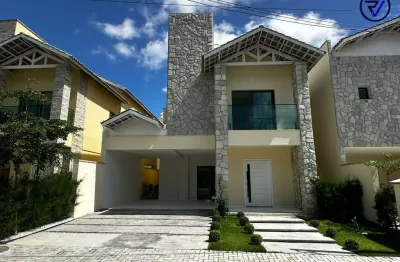 Casa em condomínio fechado com 3 quartos à venda na rua joão de castro, 1343, jacundá, aquiraz, 246 m2 por r$ 1.400.000