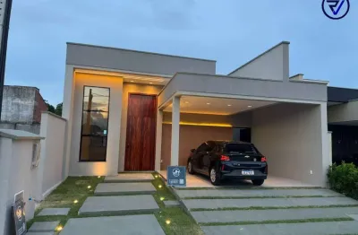 Casa em condomínio fechado com 3 quartos à venda na rua joão de castro, 1343, jacundá, aquiraz, 136 m2 por r$ 799.000