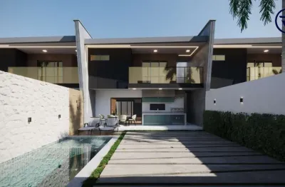 Casa em condomínio fechado com 4 quartos à venda na noemi vasconcelos, 95, timbu, eusébio, 137 m2 por r$ 669.900