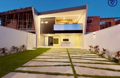 Casa em condomínio fechado com 4 quartos à venda na noemi vasconcelos, 95, olho d'água, eusébio, 137 m2 por r$ 684.900