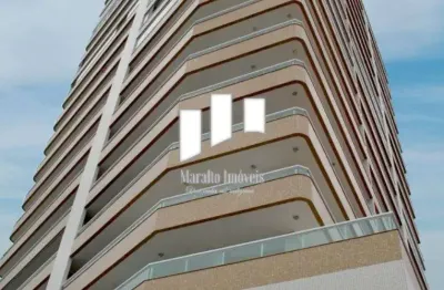 Apartamento com sacada gourmet com linda vista para o mar em praia grande sp.