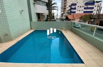 Apartamento 2 dormitórios com suíte e sacada gourmet na aviação em praia grande.