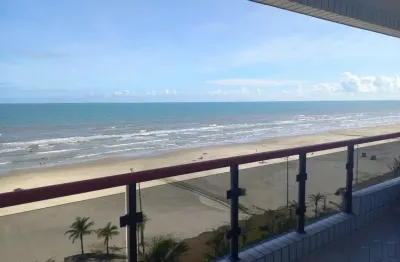 Apartamento com 3 suítes mais dependência de empregada de frente para o mar em praia grande sp