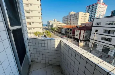 Amplo apartamento de 1 dormitório com vista lateral para o mar em praia grande sp