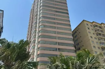 Apartamento de 3 dormitórios todos suítes, em frente a praia com sacada gourmet na aviação em praia grande.