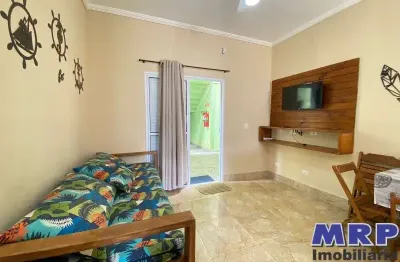 Apartamento com 1 dormitório à venda na maranduba. mobiliado. condomínio com piscina