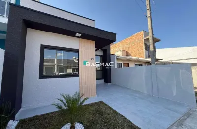 Casa em condomínio fechado com 3 quartos à venda na avenida polônia, 1303, nações, fazenda rio grande, 63 m2 por r$ 399.000