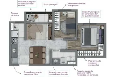 Apartamento com 2 quartos à venda na Rua Cajuru, 374, Belenzinho, São Paulo, 38 m2 por R$ 316.000