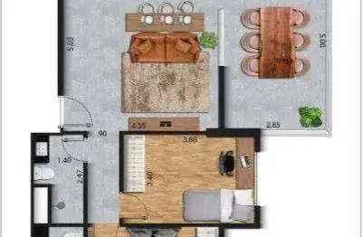 Apartamento com 2 quartos à venda no José Menino, Santos 