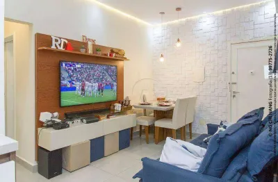 Apartamento com 2 dormitórios à venda, 65 m² por r$ 480.000,00 - embaré - santos/sp