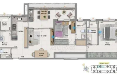 Apartamento com 2 quartos à venda no Embaré, Santos 