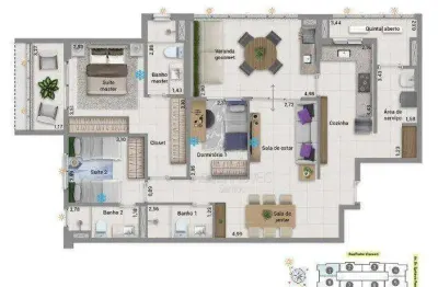 Apartamento com 3 quartos à venda no Embaré, Santos 