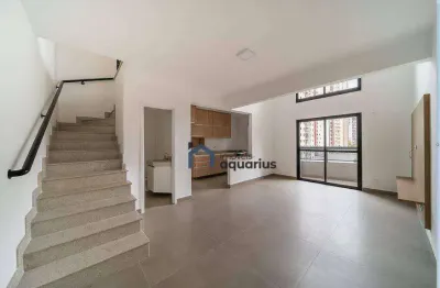 Apartamento duplex com 1 dormitório à locação, 78 m² - jardim aquarius - são josé dos campos/sp