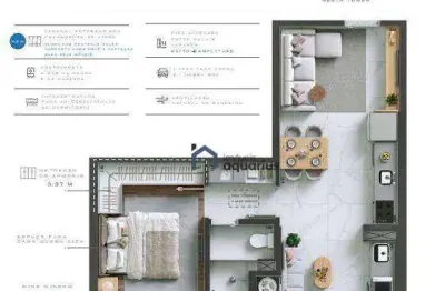 Apartamento à venda, 41 m² por r$ 595.000,00 - jardim das colinas - são josé dos campos/sp