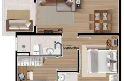 Apartamento com 2 dormitórios à venda, 65 m² por r$ 475.000 - parque industrial - são josé dos campos/sp