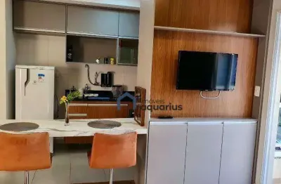 Apartamento mobiliado no edificio smart com 1 dormitório à venda, 32 m² por r$ 575.000 - jardim aquarius - são josé dos campos/sp