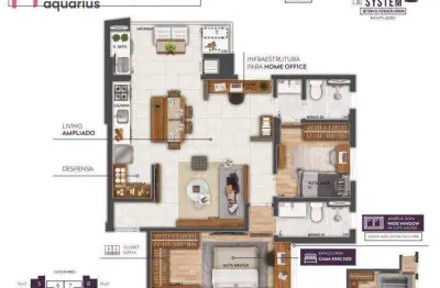 Apartamento Edifício Wonder à venda, 76 m² por - Jardim Satélite - São José dos Campos/SP