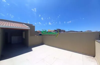 Lindo apartamento com cobertura com 02 dormitórios,wc e 01 vaga,a venda por 280.000,00-jardim santo alberto,santo andré/sp.