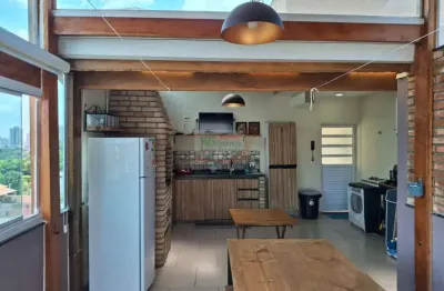 Linda cobertura frente planejada e decorada | 2 dorm | sacada | coz planejada | espaço gourmet | 1 vaga - a venda -  r$ 509.000,00 - vila eldízia - ao lado do parque central - santo andré/sp.