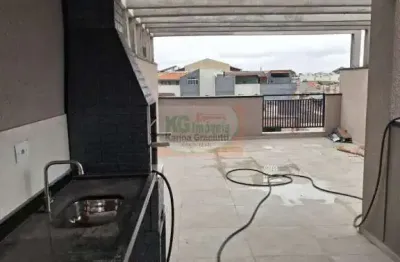 Linda cobertura frente c/ elevador | 2 dormts | suíte | sacada | churrasquera | 1 vaga - a venda - r$ 430.000,00 - vila guarani - santo andré/sp.